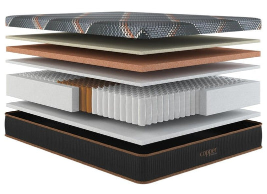Copper Hybrid Plush Smooth Top Full Mattress Hybrid Mattresses by Spring Air - Walls Furniture & Mattress