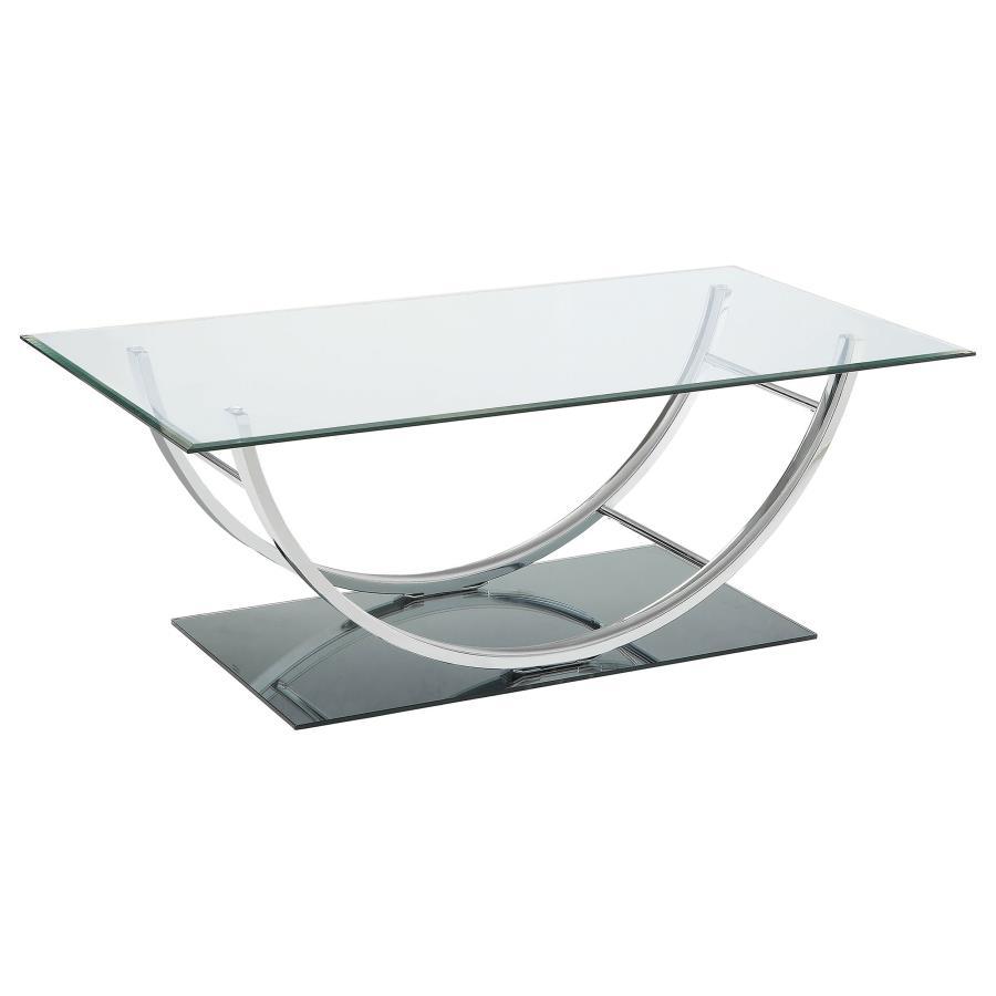 Danville - Rectangular U - Shaped Glass Top Table End Tables by CoasterEssence - Walls Furniture & Mattress