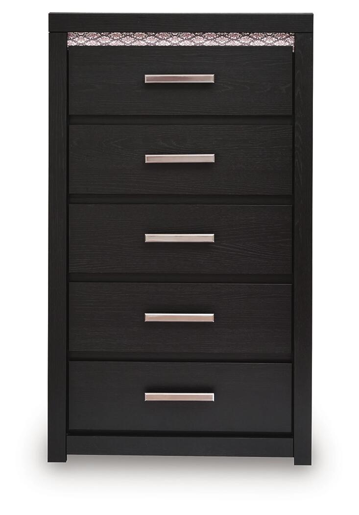 Shoralli - Five Drawer Chest - Black Accent Chests by Signature Design by Ashley® - Walls Furniture & Mattress