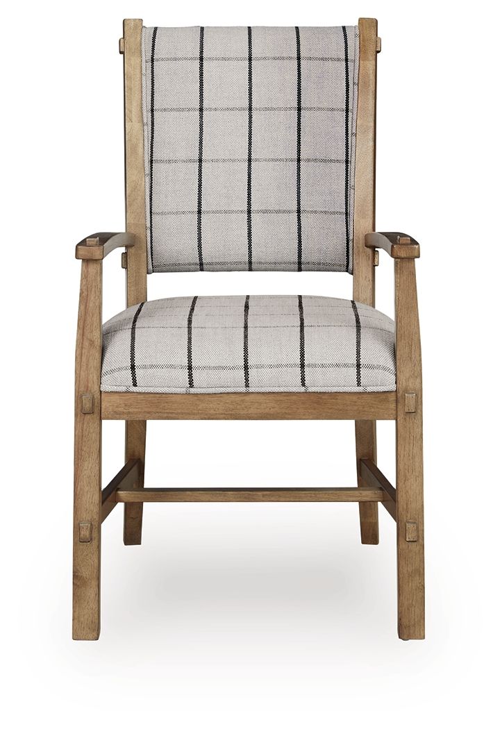 Ridgester - Dining Upholstered Arm Chair (Set of 2) - Light Brown Chair Sets by Benchcraft® - Walls Furniture & Mattress