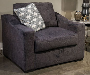 Wryenlynn - Onyx - Chair And A Half - Fabric Arm Chairs by Signature Design by Ashley® - Walls Furniture & Mattress