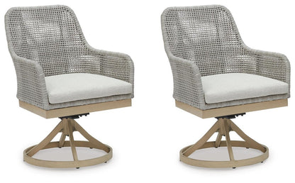 Seton Creek - Swivel Chair With Cushion (Set of 2) - Gray Chair Sets by Signature Design by Ashley® - Walls Furniture & Mattress
