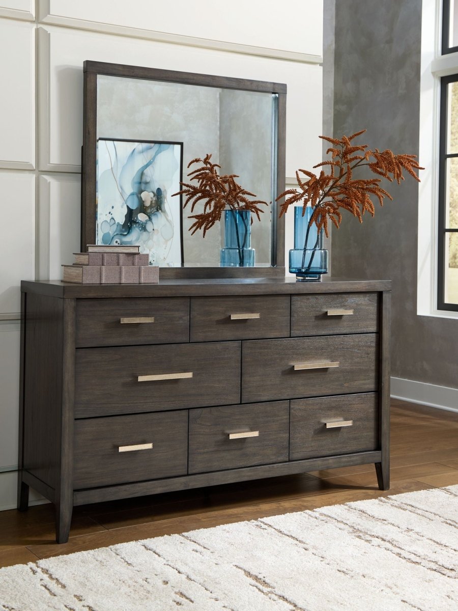 Westonfort - Dresser And Mirror - Espresso Dresser & Mirror by Ashley® - Walls Furniture & Mattress