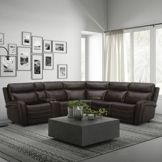 Blair - 6 Piece Sectional - Cognac Reclining Sectionals by Liberty Furniture - Walls Furniture & Mattress