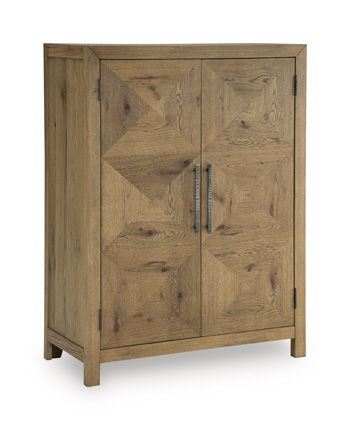 Clayburns - Bar Cabinet - Light Brown Wine Cabinets by Signature Design by Ashley® - Walls Furniture & Mattress