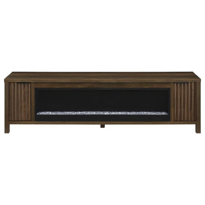 Carey - 79" TV Stand Fireplace Media Console - Dark Pine Fireplace TV Stands by Coaster Fine Furniture - Walls Furniture & Mattress