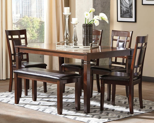 Bennox - Dining Room Table Set (Set of 6) - Brown 6 Piece Dining Room Sets by Signature Design by Ashley® - Walls Furniture & Mattress