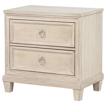 Pembroke - 2 - Drawer Nightstand Bedside Table - Washed Oak Accent Nightstands by Coaster Fine Furniture - Walls Furniture & Mattress