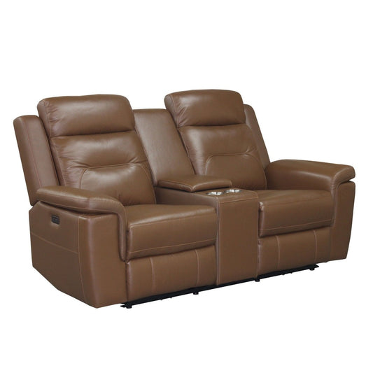 Keldon - Reclining Console Loveseat Reclining Loveseats by New Classic - Walls Furniture & Mattress