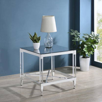 Lindley - Square Tempered Mirror Acrylic Table End Tables by Coaster Fine Furniture - Walls Furniture & Mattress