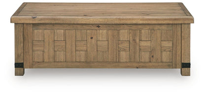 Ridgester - Lift Top Cocktail Table - Light Brown