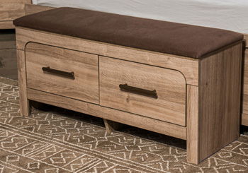 Kinlanni - Tan / Brown - Bedroom Upholstered Storage Bench Storage Benches by Signature Design by Ashley® - Walls Furniture & Mattress