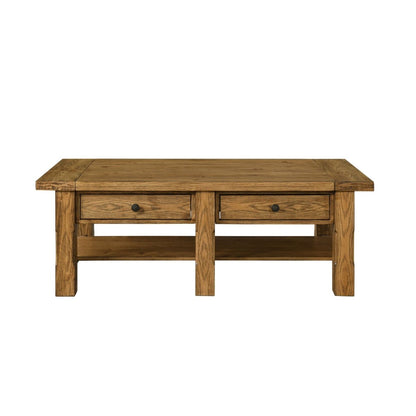 Duncan - 2 Drawer Coffee Table - Walnut Coffee Tables by New Classic - Walls Furniture & Mattress