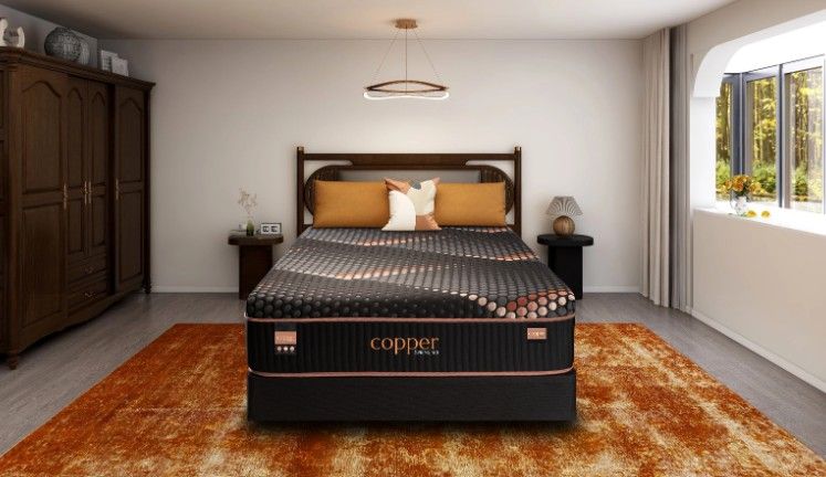 Copper Hybrid Plush Smooth Top King Mattress Hybrid Mattresses by Spring Air - Walls Furniture & Mattress