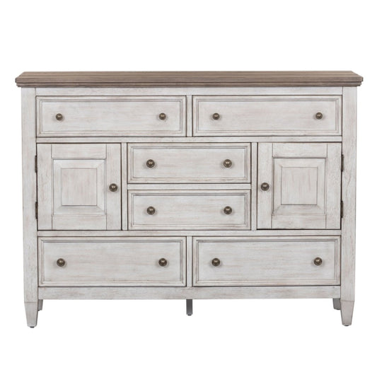 Heartland - 2 Door 6 Drawer Chesser - White Dressers by Liberty Furniture - Walls Furniture & Mattress