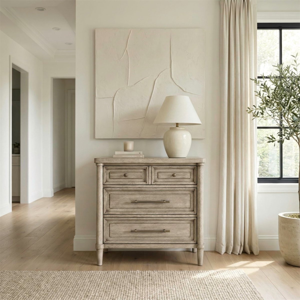 Rochelle Park - Nightstand With Charging Station - Smokey Taupe Nightstands w/ Charging Stations by Liberty Furniture - Walls Furniture & Mattress