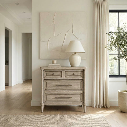 Rochelle Park - Nightstand With Charging Station - Smokey Taupe Nightstands w/ Charging Stations by Liberty Furniture - Walls Furniture & Mattress