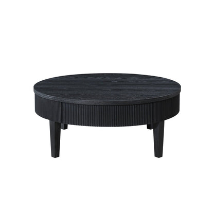 Tate - Round One Drawer Coffee Table - Black Coffee Tables by New Classic - Walls Furniture & Mattress