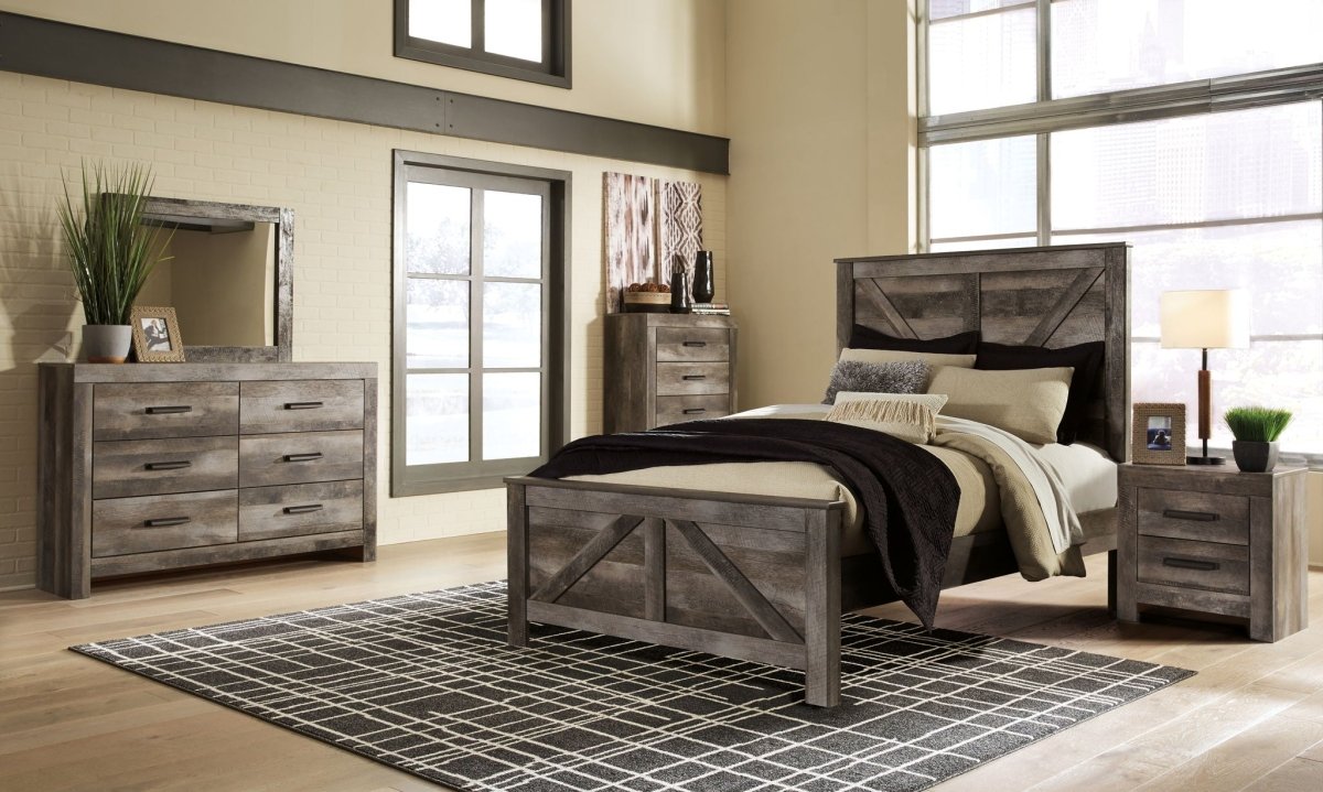 Wynnlow - Crossbuck Panel Bedroom Set 6 Piece Bedroom Sets by Signature Design by Ashley® - Walls Furniture & Mattress