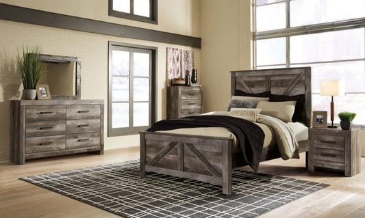 Wynnlow - Crossbuck Panel Bedroom Set 6 Piece Bedroom Sets by Signature Design by Ashley® - Walls Furniture & Mattress