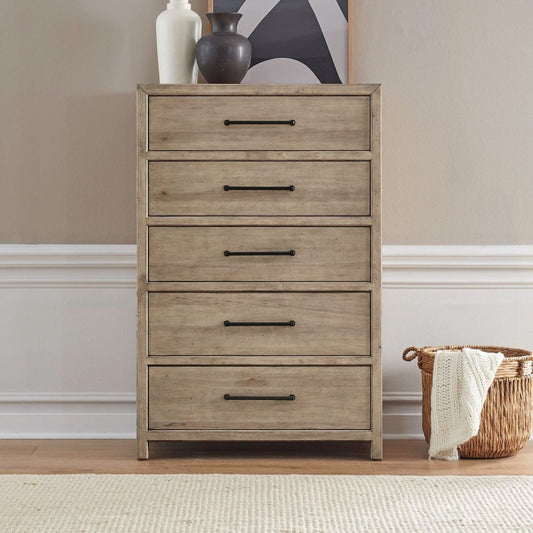 Proximity Place - 5 Drawer Chest - Brown Accent Chests by Liberty Furniture - Walls Furniture & Mattress