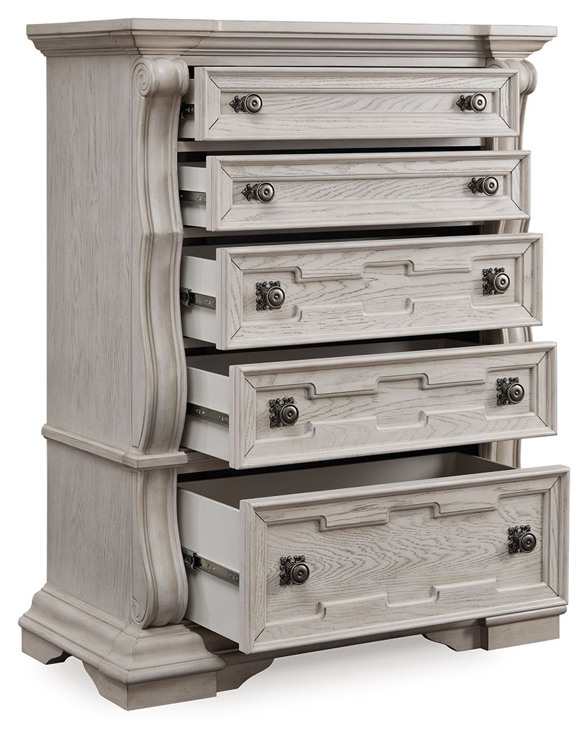 Bruchandi - Antique White - Five Drawer Chest Accent Chests by Signature Design by Ashley® - Walls Furniture & Mattress