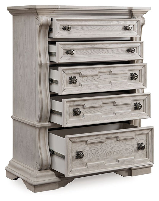 Bruchandi - Antique White - Five Drawer Chest Accent Chests by Signature Design by Ashley® - Walls Furniture & Mattress
