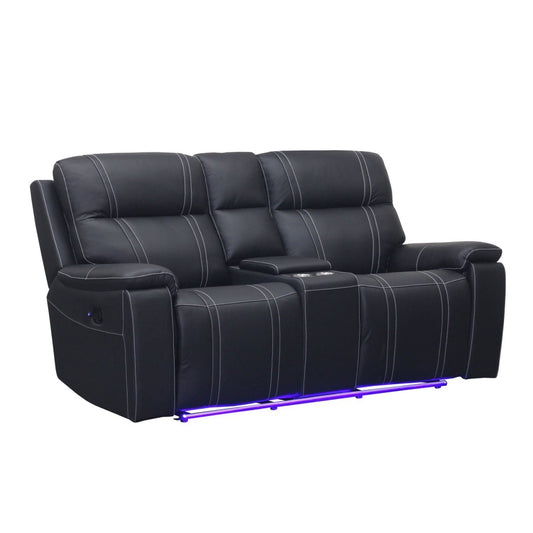 Hartley - Reclining Console Loveseat Reclining Loveseats by New Classic - Walls Furniture & Mattress