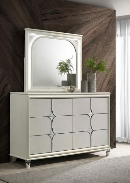 Olivia - 6 - Drawer Dresser Dressers by Coaster Fine Furniture - Walls Furniture & Mattress
