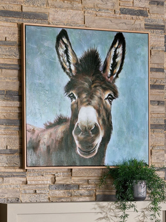 Landerton - Brown / Blue / White - Wall Art Canvas Art by Signature Design by Ashley® - Walls Furniture & Mattress