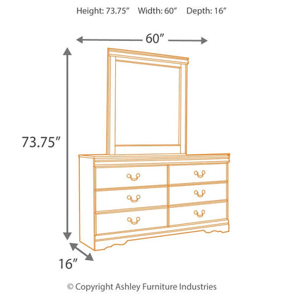 Huey Vineyard - Dresser, Mirror - Black Dresser & Mirror by Signature Design by Ashley® - Walls Furniture & Mattress