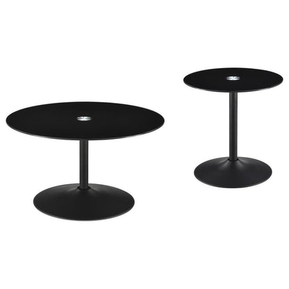 Ganso - Round Glass Top Coffee And End Table Set Table Sets by Coaster Fine Furniture - Walls Furniture & Mattress