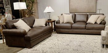 Carriage Point - Loveseat - Hickory Stationary Loveseats by Signature Design by Ashley® - Walls Furniture & Mattress