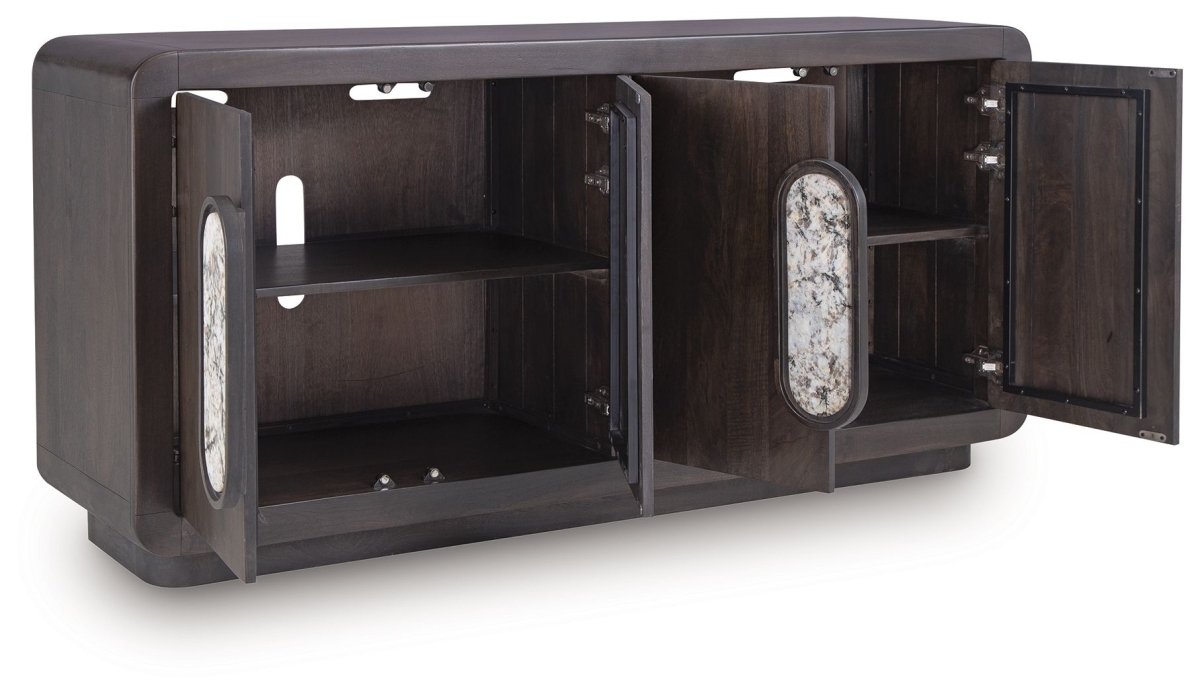 Elliston - Espresso Brown - Accent Cabinet Accent Cabinets by Signature Design by Ashley® - Walls Furniture & Mattress