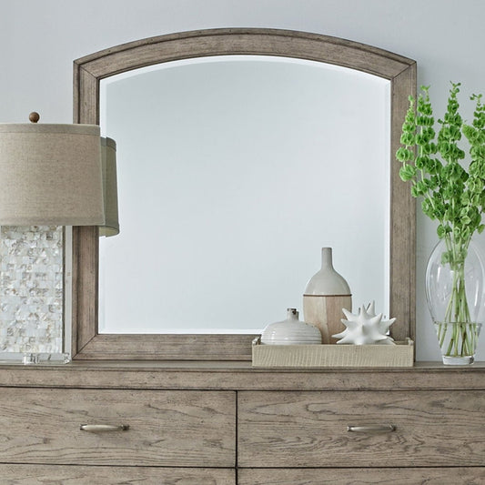 Avalon - Arched Mirror - Burnished Beige Arched Mirrors by Liberty Furniture - Walls Furniture & Mattress