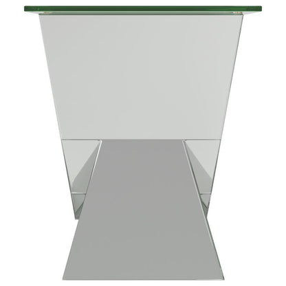 Taffeta - Glass Top Mirrored Acrylic Table End Tables by CoasterElevations - Walls Furniture & Mattress