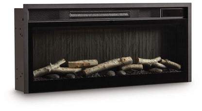 Entertainment Accessories - Black - Fireplace Insert With Faux Birch Log Set Fireplace Inserts by Signature Design by Ashley® - Walls Furniture & Mattress