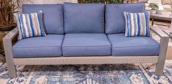 Half Moon Beach - Blue / Gray - Sofa With Cushion Sofas by Signature Design by Ashley® - Walls Furniture & Mattress
