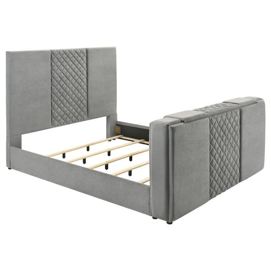 Tara - Upholstered Panel TV Bed Upholstered Beds by Coaster Fine Furniture - Walls Furniture & Mattress