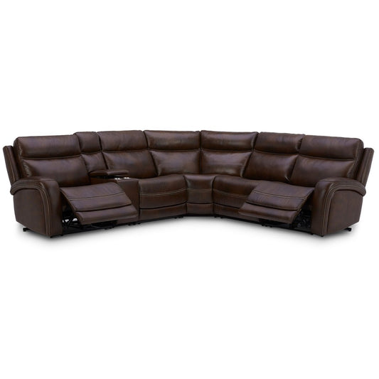 Blair - 6 Piece Sectional - Cognac Reclining Sectionals by Liberty Furniture - Walls Furniture & Mattress