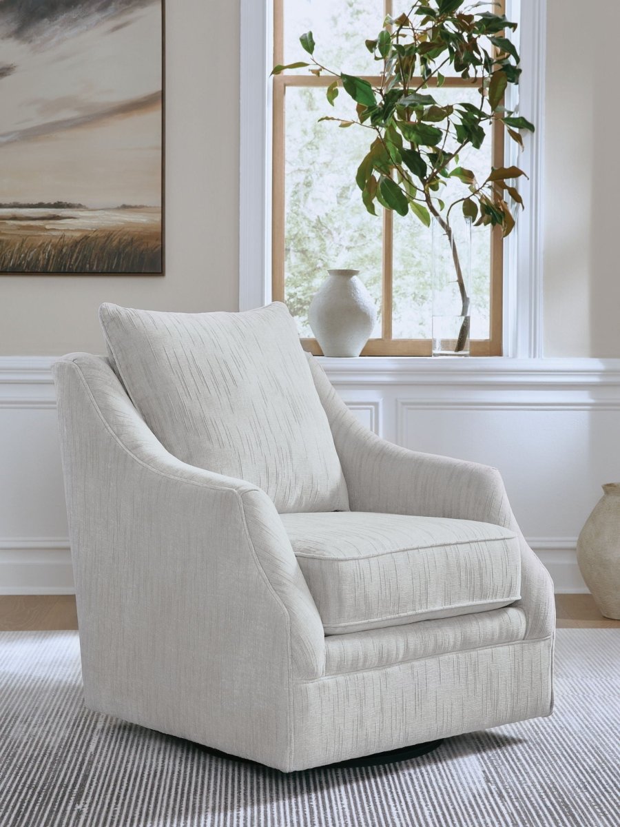 Gubbins - Swivel Accent Chair - Gray Swivel Chairs by Signature Design by Ashley® - Walls Furniture & Mattress