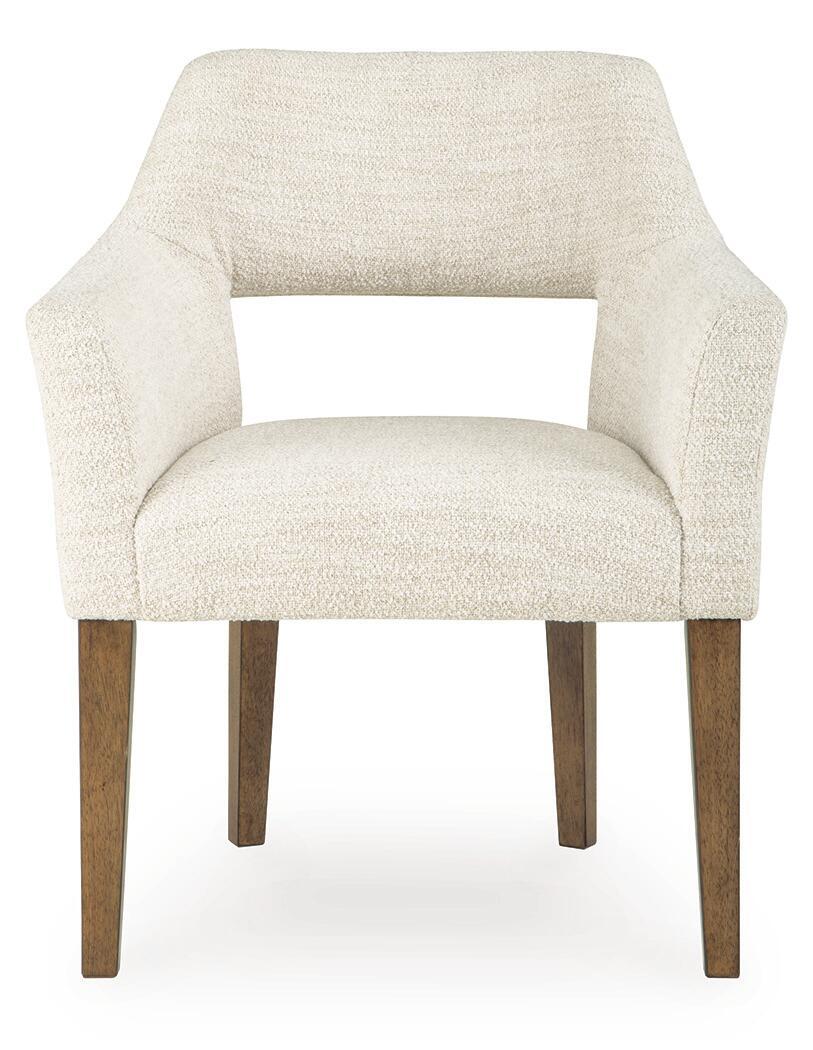Marxmore - Dining Upholstered Arm Chair (Set of 2) - Beige / Brown Chair Sets by Benchcraft® - Walls Furniture & Mattress