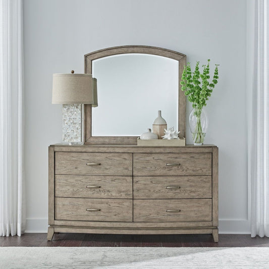 Avalon - Dresser & Mirror - Burnished Beige Dresser & Mirror by Liberty Furniture - Walls Furniture & Mattress