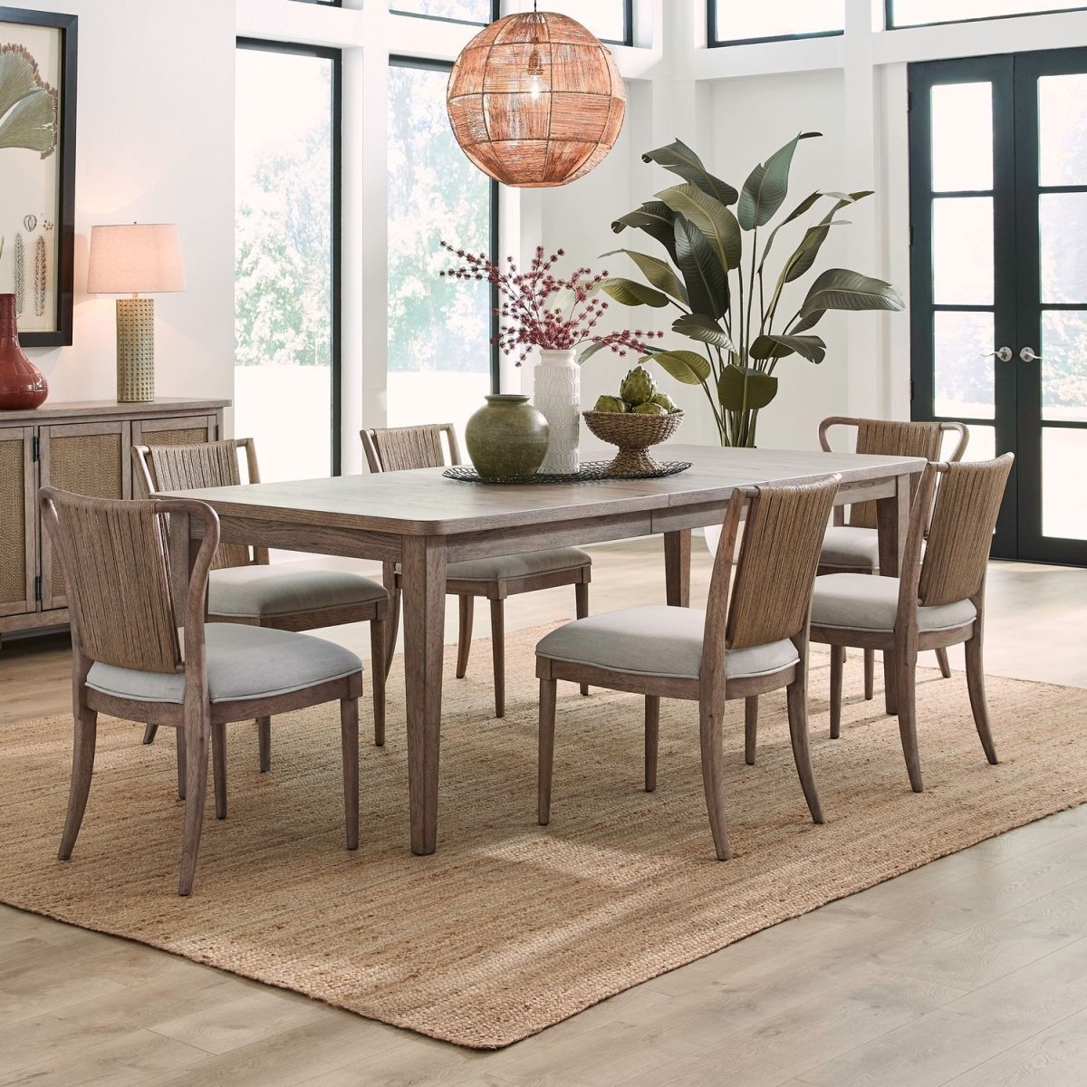 Sheridan Pointe - Alt 7 Piece Rectangular Table Set - Vintage Natural 7 Piece Dining Room Sets by Liberty Furniture - Walls Furniture & Mattress