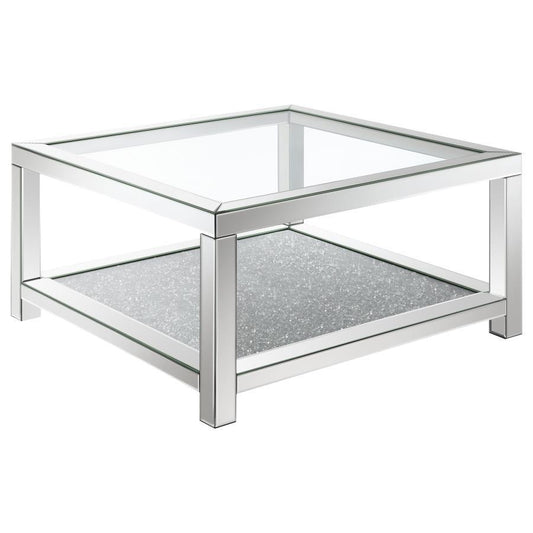 Valentina - Square Glass Top Table End Tables by CoasterElevations - Walls Furniture & Mattress