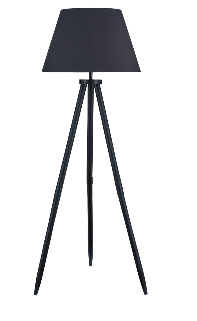 Orhan - Wood Floor Lamp - Black Floor Lamps by Signature Design by Ashley® - Walls Furniture & Mattress