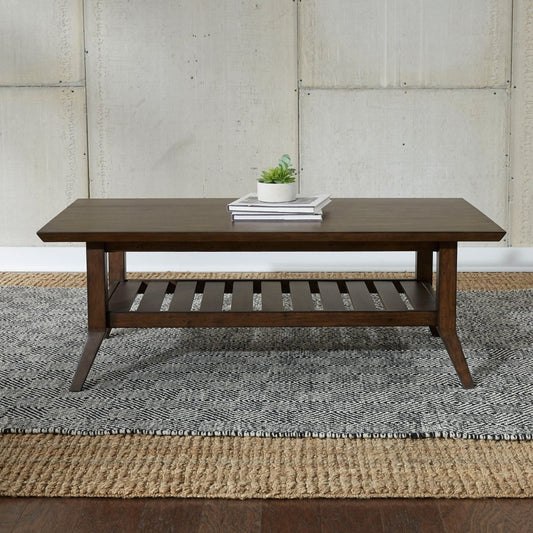 Ventura Blvd - 3 Piece Table Set (1 Cocktail Table 2 Round End Tables) - Dark Brown Table Sets by Liberty Furniture - Walls Furniture & Mattress