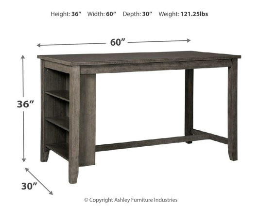 Caitbrook - Rectangular Dining Room Counter Table - Gray Counter Tables by Signature Design by Ashley® - Walls Furniture & Mattress