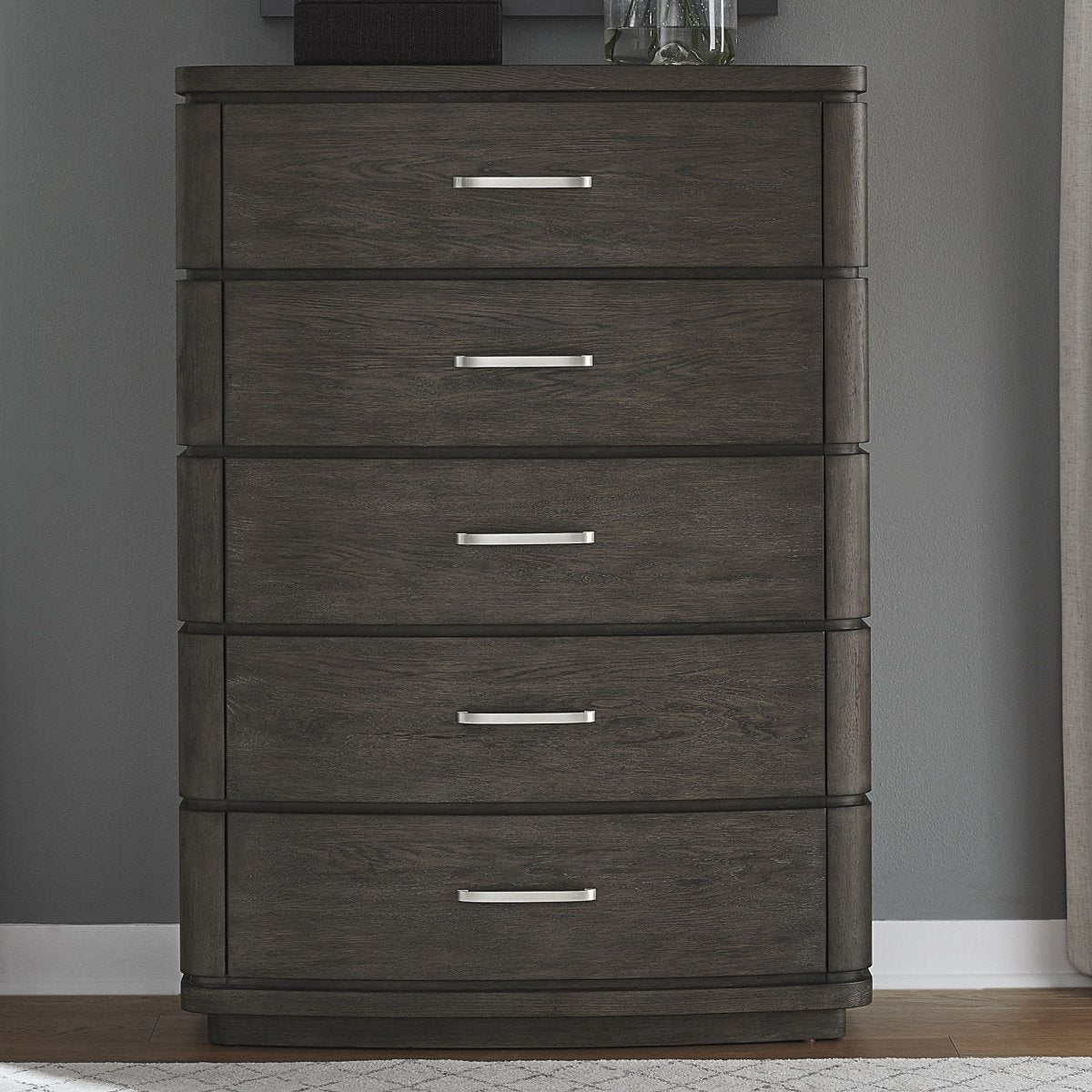 Cascade Falls - 5 Drawer Chest - Satin Espresso Accent Chests by Liberty Furniture - Walls Furniture & Mattress