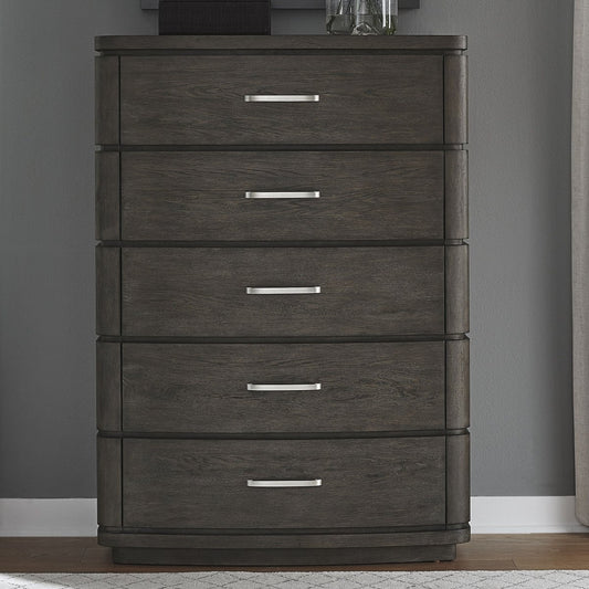 Cascade Falls - 5 Drawer Chest - Satin Espresso Accent Chests by Liberty Furniture - Walls Furniture & Mattress